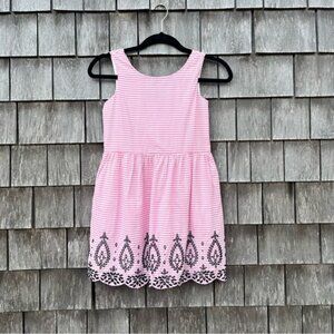 GAP Pink Sleeveless Scoop Neck Fit and Flare Dress